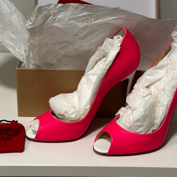 Christian Louboutin Youpi 120 - Fushia/White - Picture 5 of 10